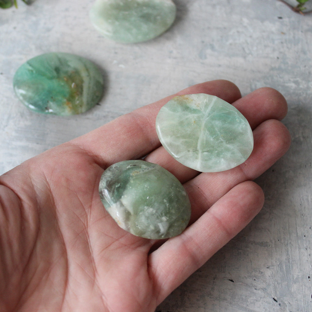 Fluorite Palm Stone Small - Tribe Castlemaine