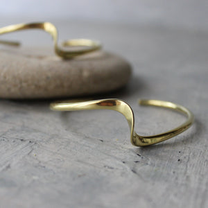 Geometric Brass Cuff Bangle - Tribe Castlemaine