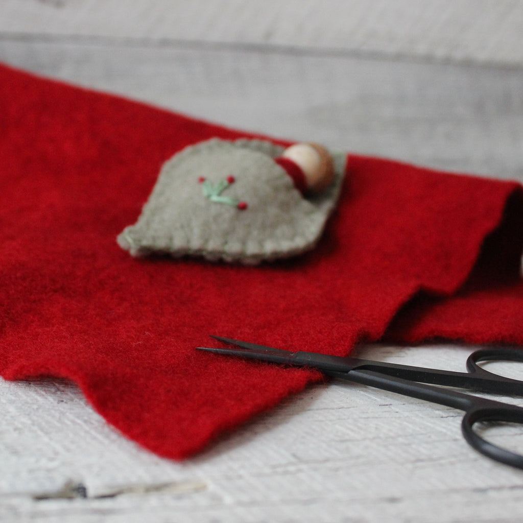 Hand Dyed Festive Red Felt - Tribe Castlemaine