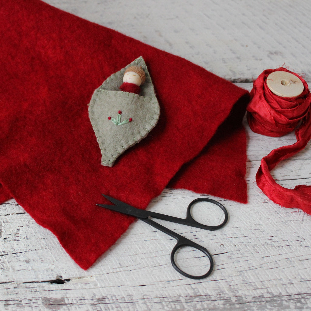 Hand Dyed Festive Red Felt - Tribe Castlemaine