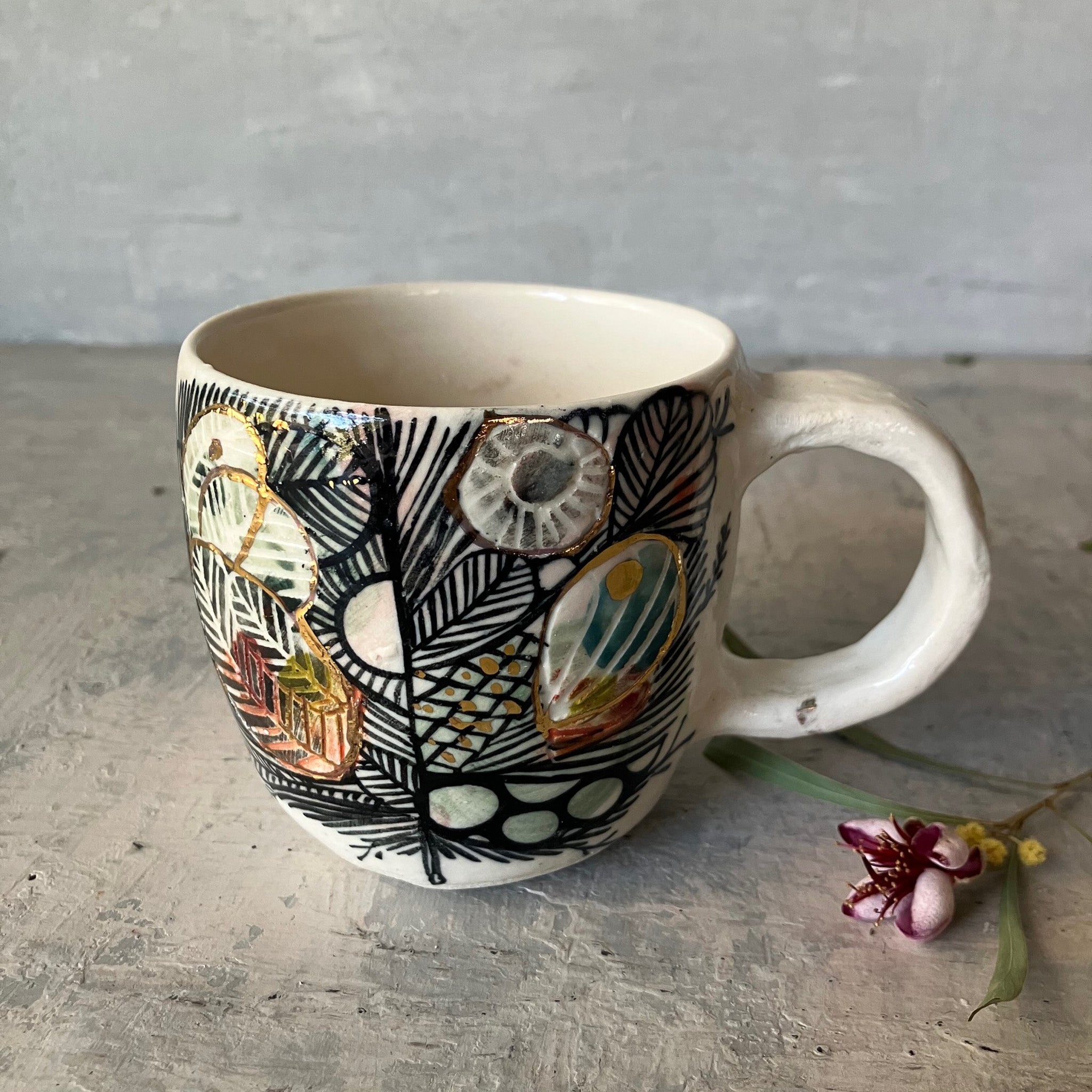 Hand Painted Handled Cups - Tribe Castlemaine