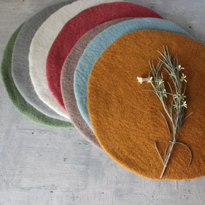 Handmade Round Felt Mats - Tribe Castlemaine