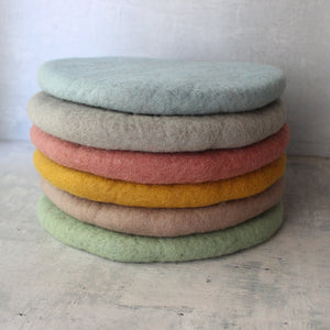 Handmade Round Wool Felt Pads - Tribe Castlemaine