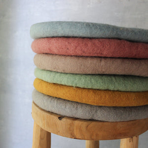 Handmade Round Wool Felt Pads - Tribe Castlemaine