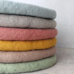 Handmade Round Wool Felt Pads - Tribe Castlemaine