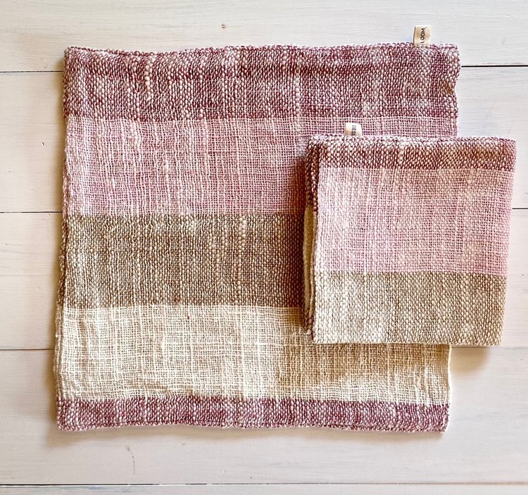 Handwoven Cotton Face Washers - Tribe Castlemaine