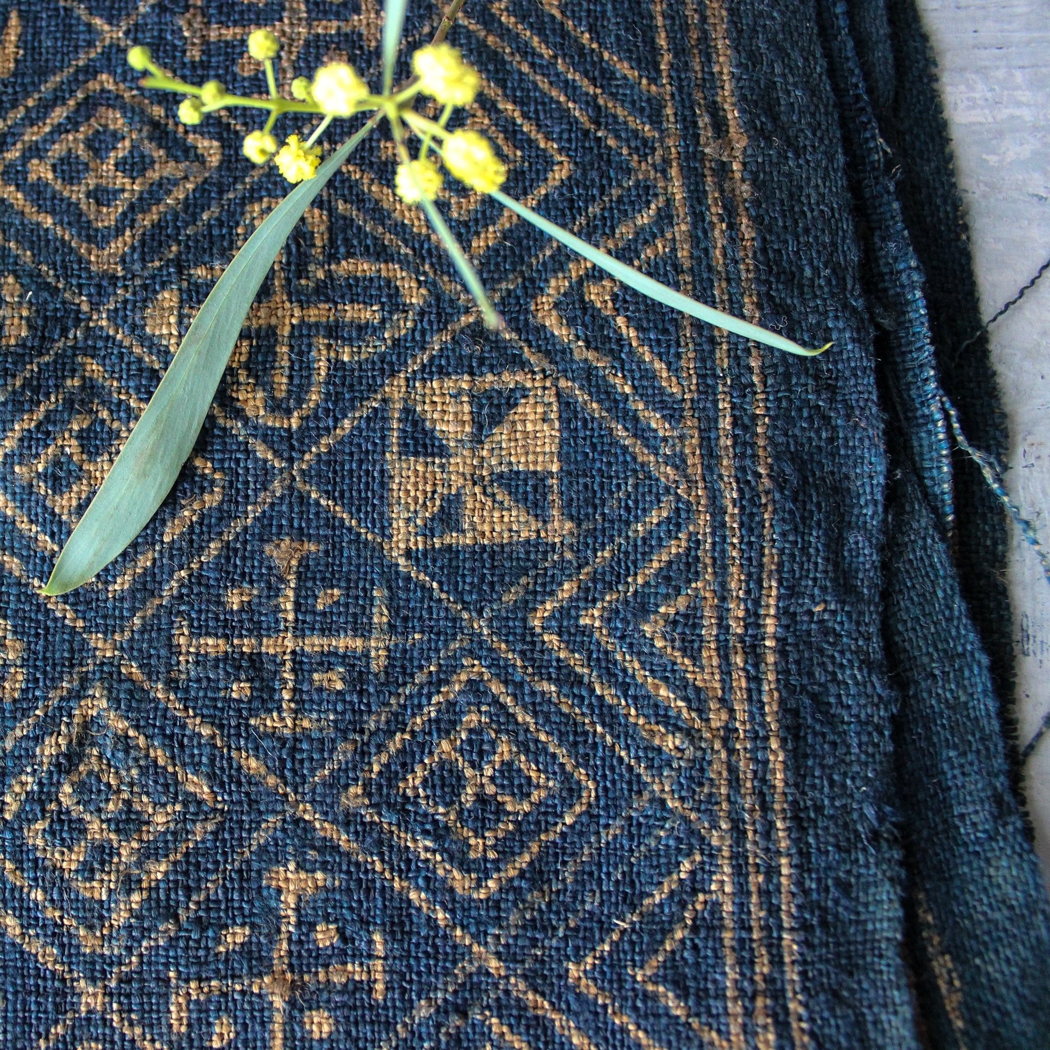 Handwoven Hemp Batik Placemat Panels - Tribe Castlemaine