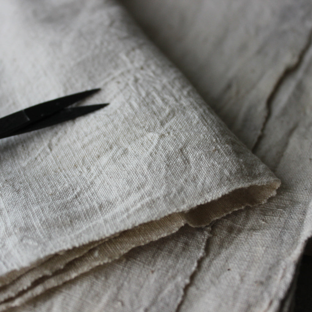 Handwoven Hemp Fabric Natural - Tribe Castlemaine