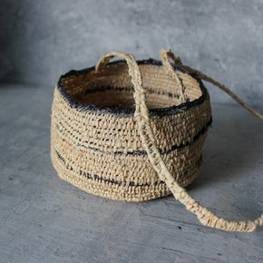 Handwoven Natural raffia Hanging Basket - Tribe Castlemaine