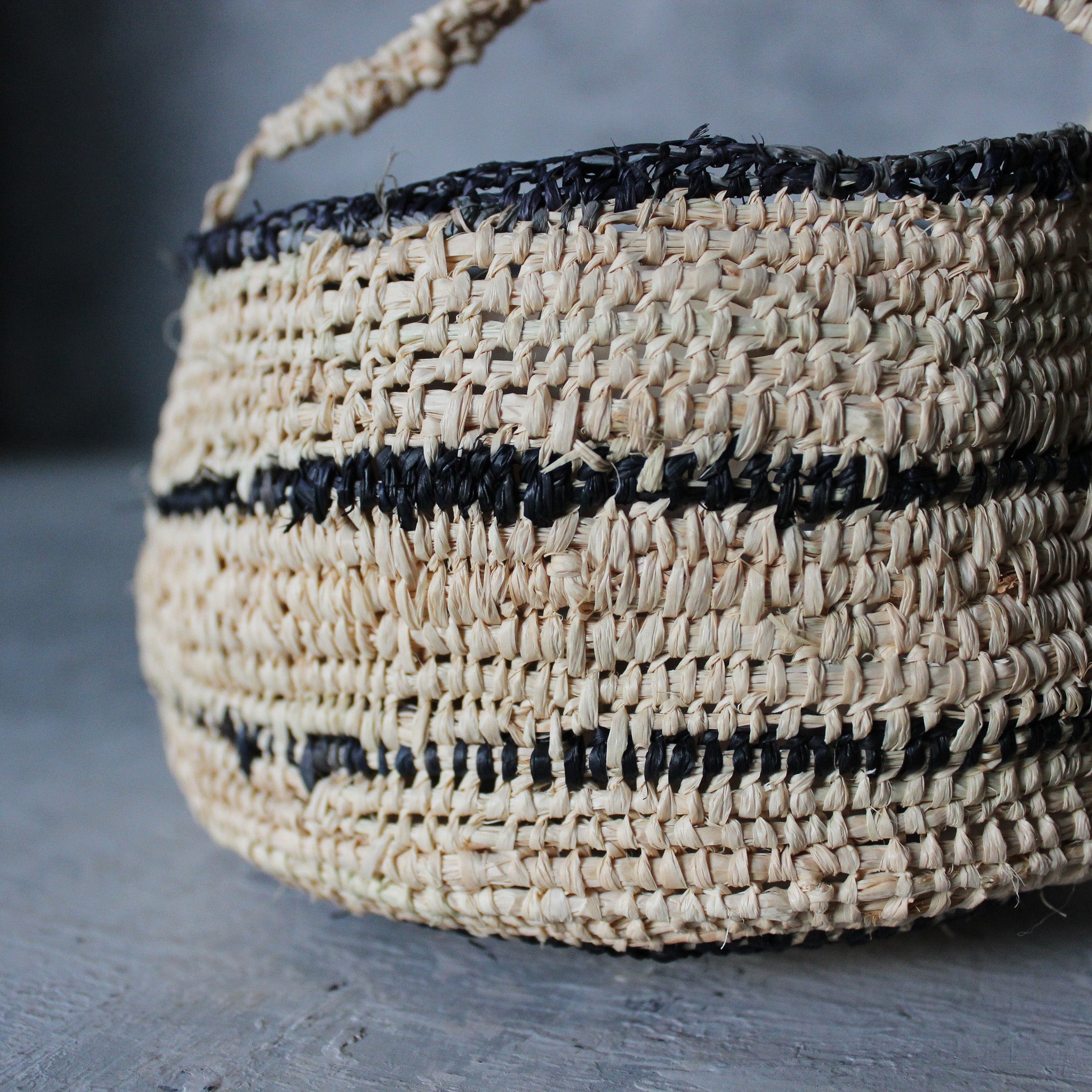 Handwoven Natural raffia Hanging Basket - Tribe Castlemaine