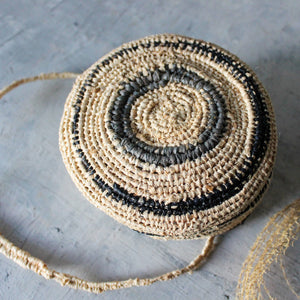 Handwoven Natural raffia Hanging Basket - Tribe Castlemaine