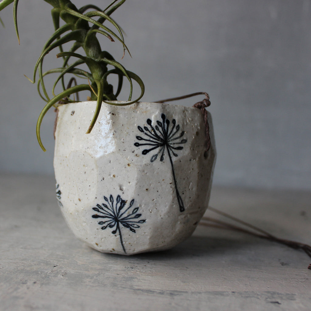 Hanging Ceramic Planters Dandelion - Tribe Castlemaine