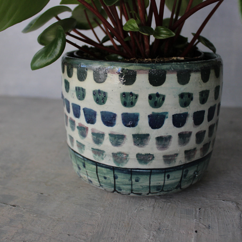 Large Ceramic Planters Dots - Tribe Castlemaine