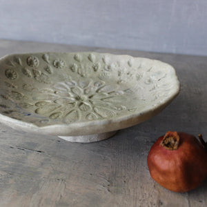 Large Lace Pedestal Dish - Tribe Castlemaine