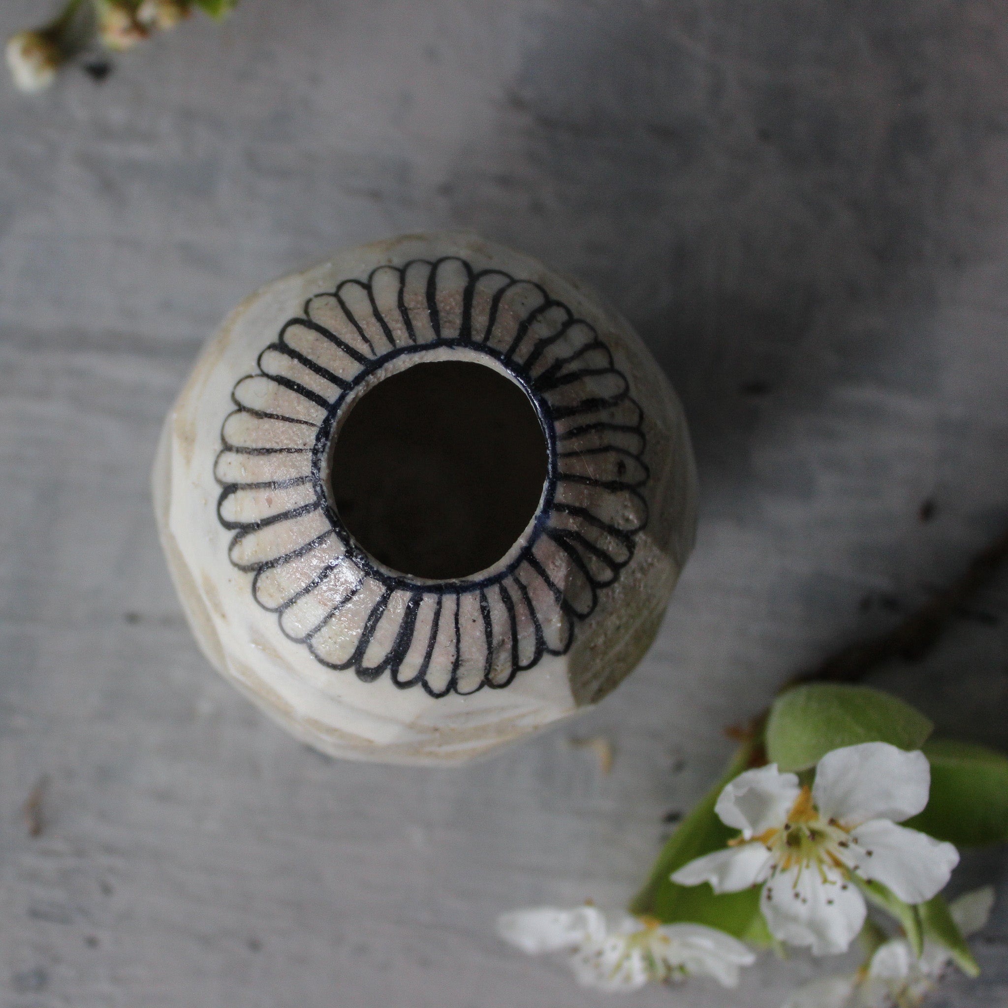 Little Marbled Daisy Vase - Tribe Castlemaine