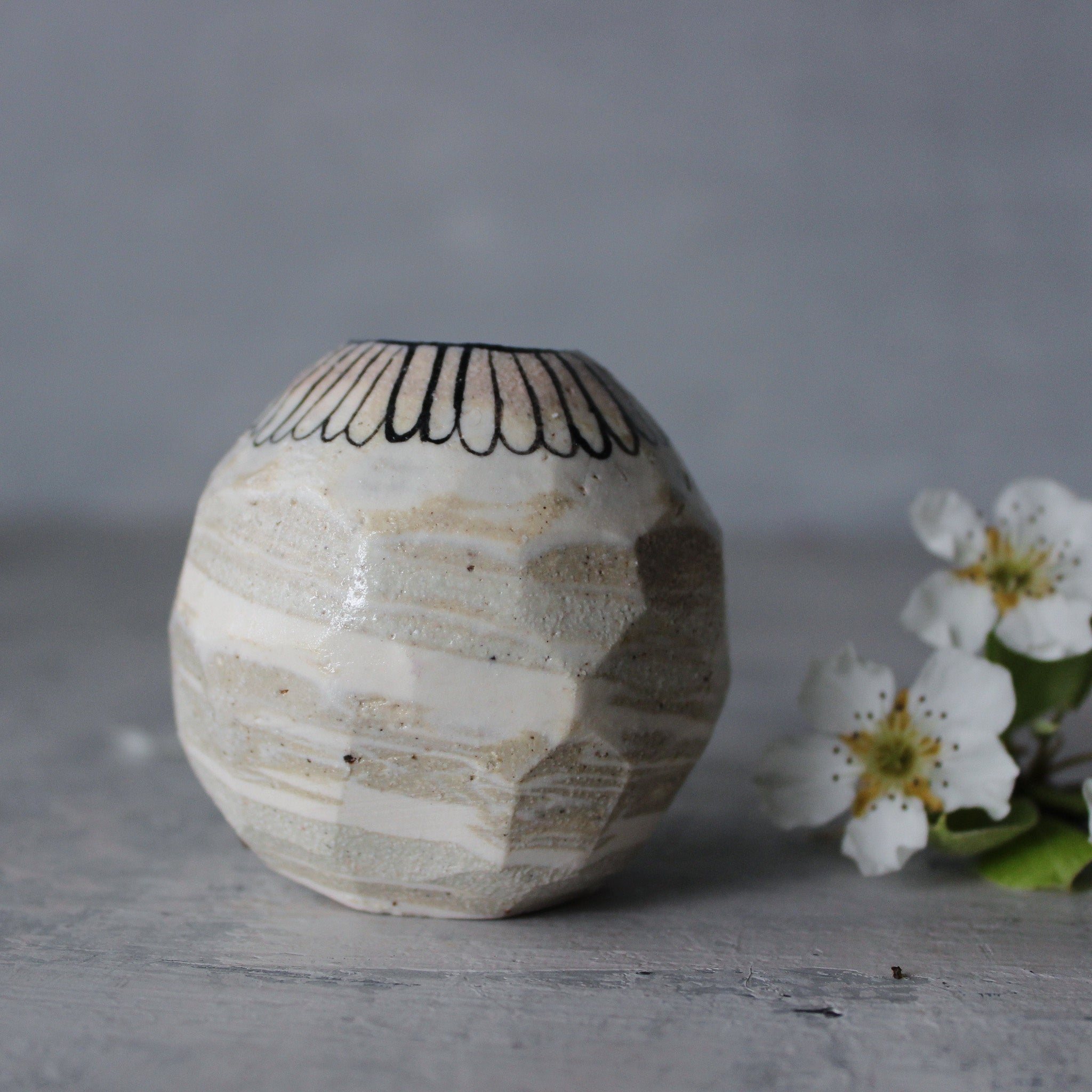 Little Marbled Daisy Vase - Tribe Castlemaine