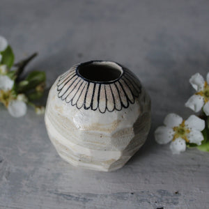 Little Marbled Daisy Vase - Tribe Castlemaine