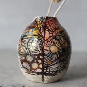 Little Painted Detail Vase #2 - Tribe Castlemaine