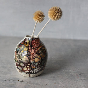 Little Painted Detail Vase #2 - Tribe Castlemaine