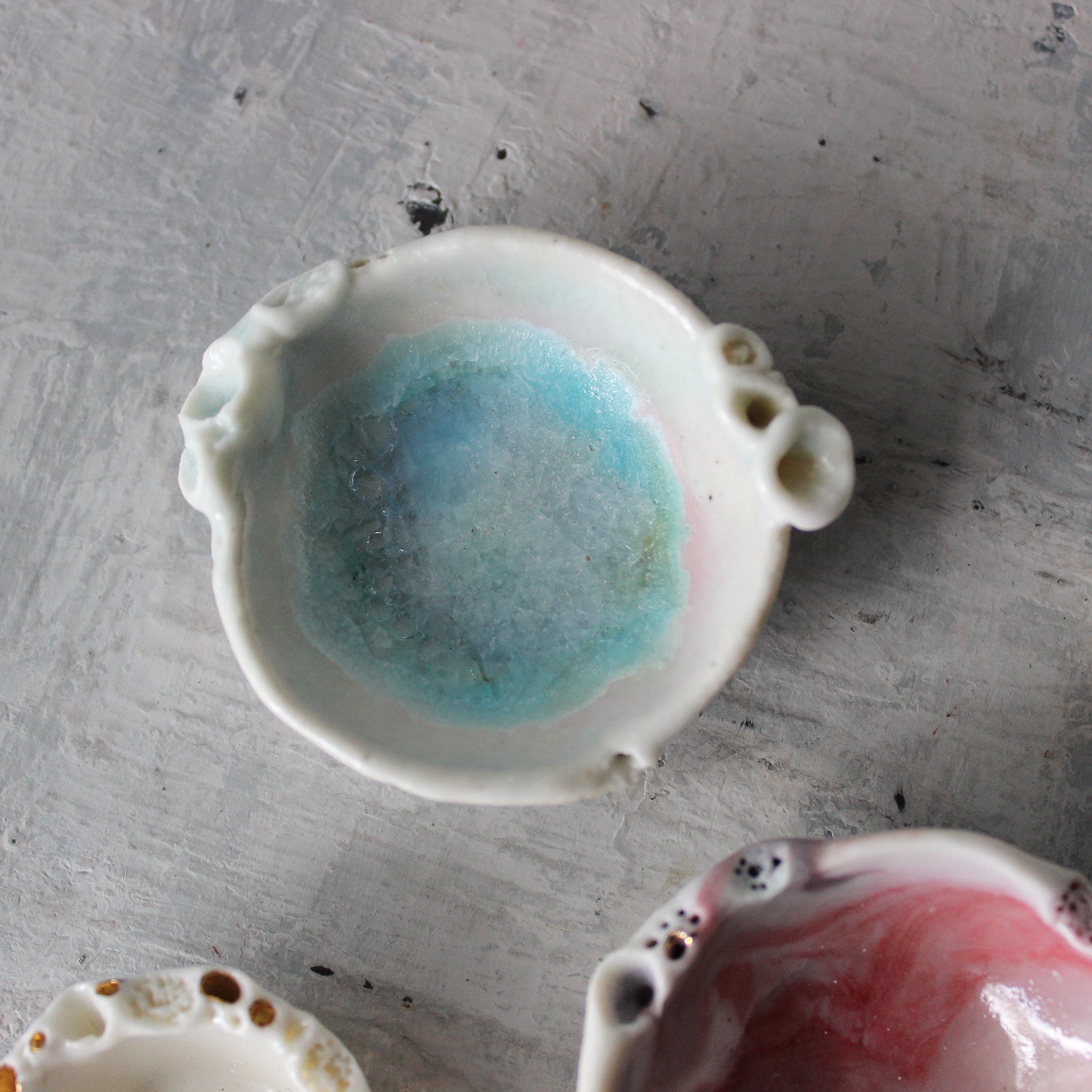 Little Porcelain Rock Coral Dishes - Tribe Castlemaine