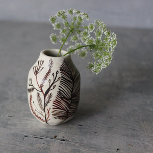 Little Sepia Painted Detail Vase #2 - Tribe Castlemaine