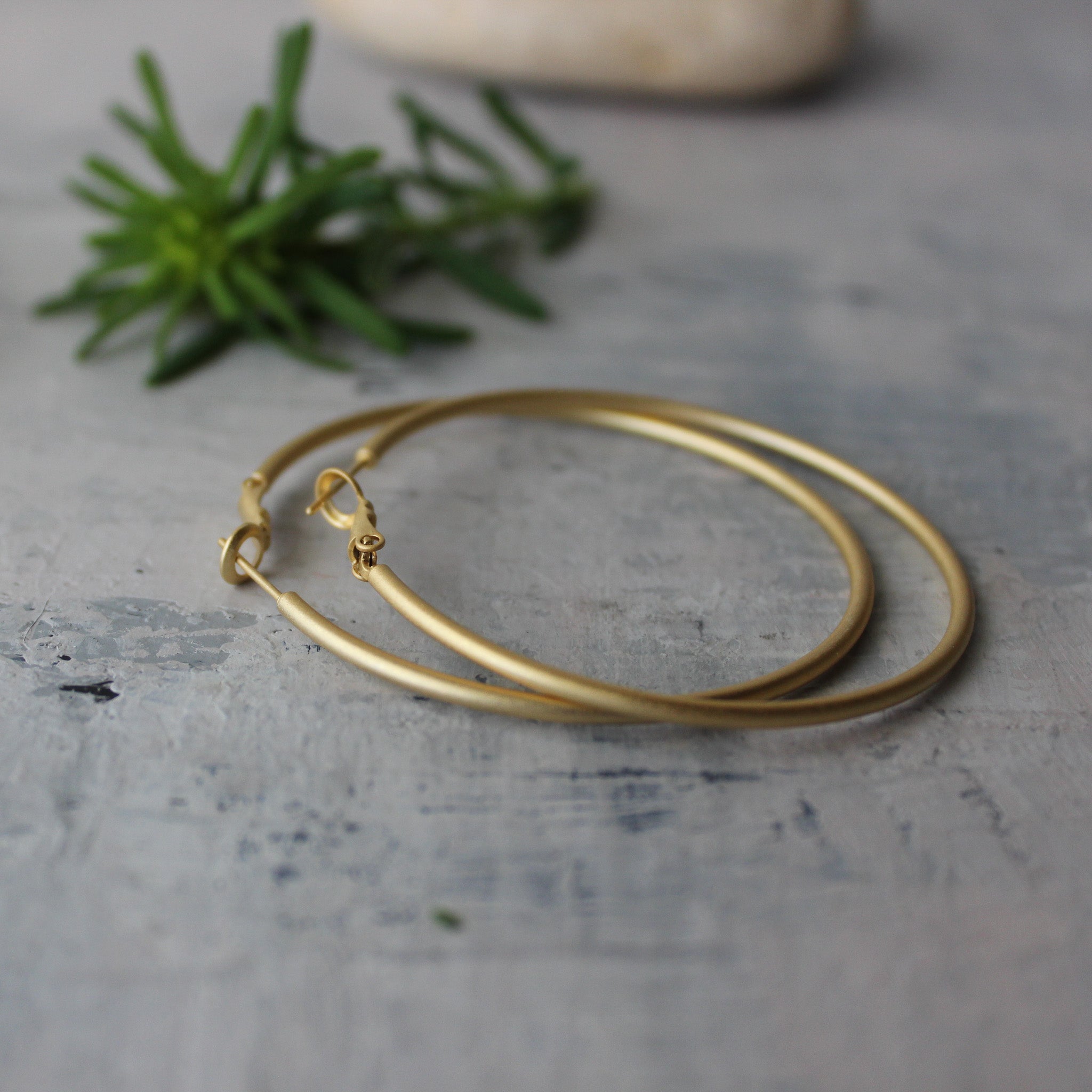 Mediterranean Hoop Earrings Gold - Tribe Castlemaine