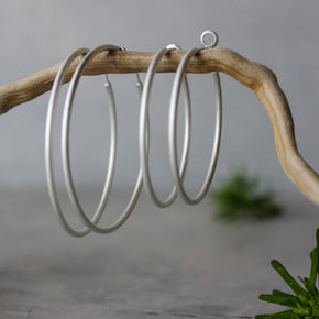 Mediterranean Hoop Earrings Silver - Tribe Castlemaine