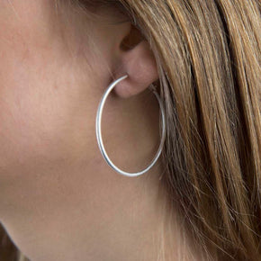 Mediterranean Hoop Earrings Silver - Tribe Castlemaine