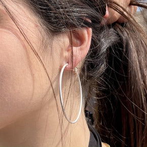 Mediterranean Hoop Earrings Silver - Tribe Castlemaine