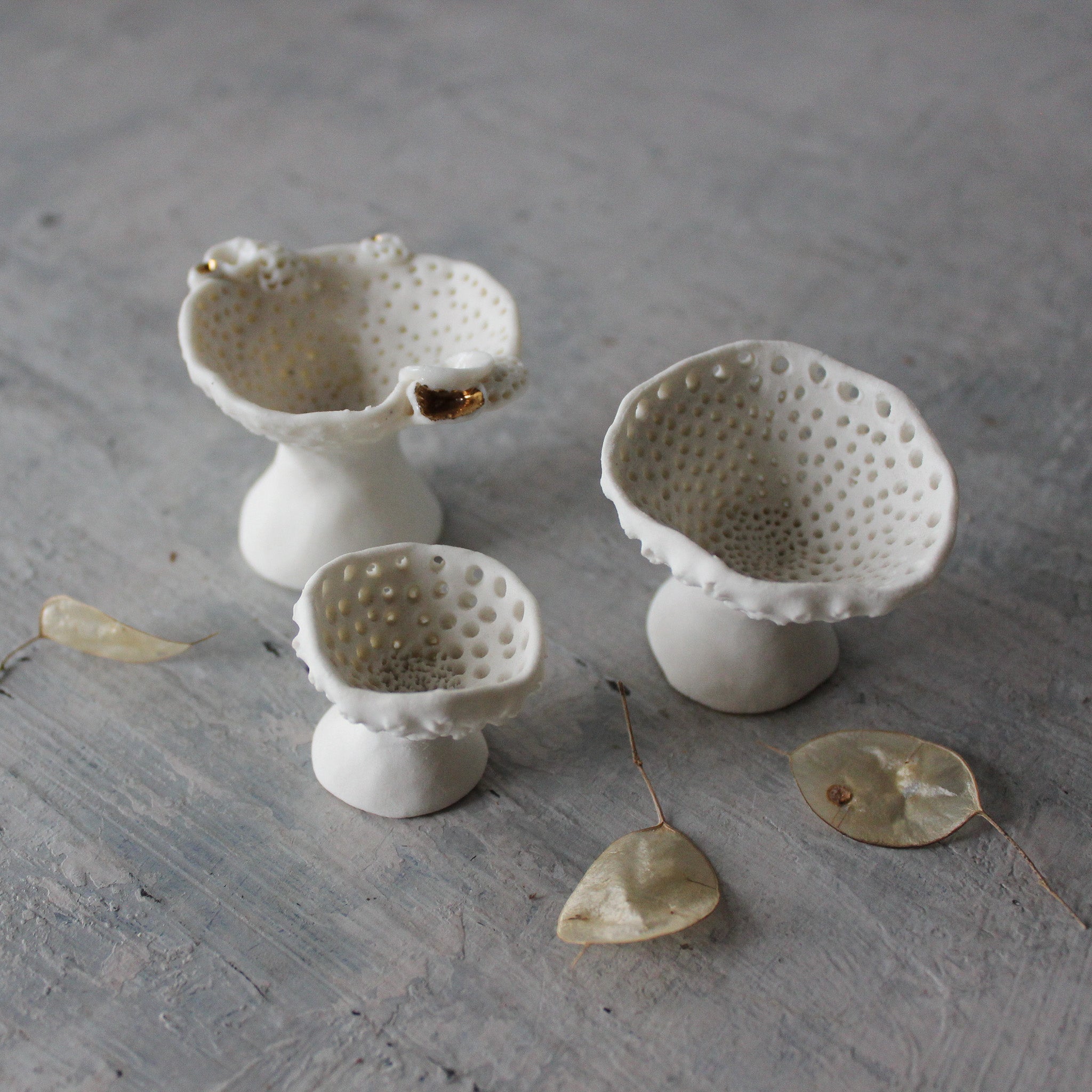 Porcelain 'Fungi' Vessels - Tribe Castlemaine