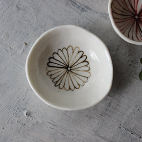 Porcelain Trinket Dishes Sepia Daisy - Tribe Castlemaine