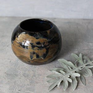 RAW Dark Round Vase - Tribe Castlemaine