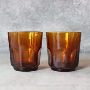 Retro Ambler Glass Tumbler Pair - Tribe Castlemaine