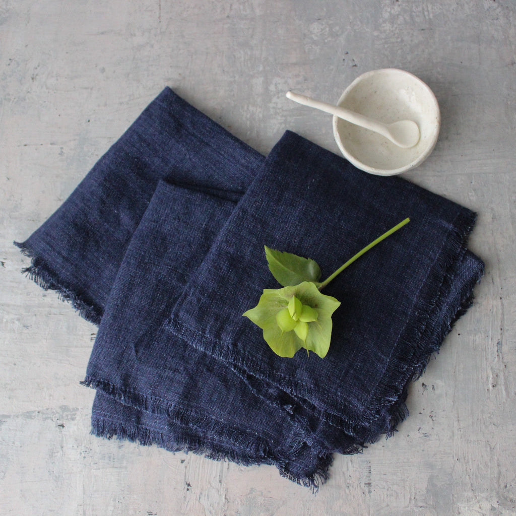 Stone Washed Handwoven Cocktail Napkins - Tribe Castlemaine