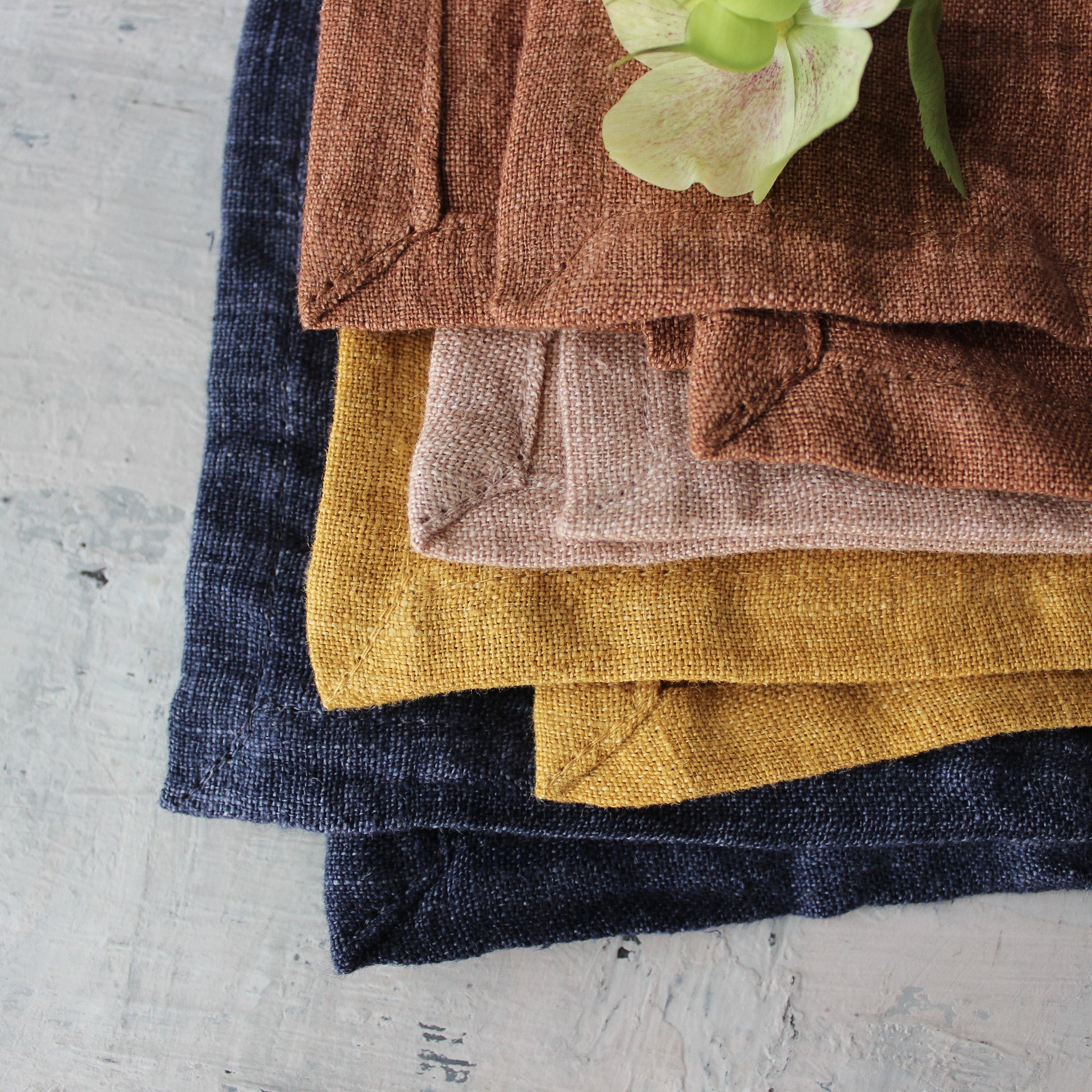 Stone Washed Handwoven Dinner Napkins - Tribe Castlemaine