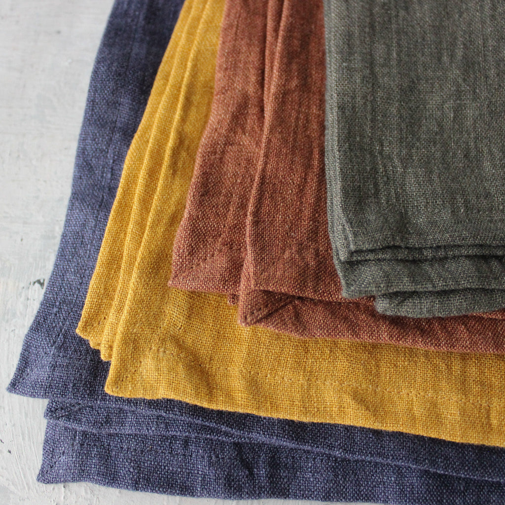 Stone Washed Handwoven Linen Tea Towels - Tribe Castlemaine