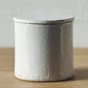 Stoneware White Lidded Containers - Tribe Castlemaine