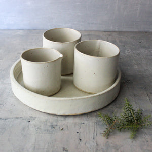 Stoneware White Straight Edge Trays - Tribe Castlemaine