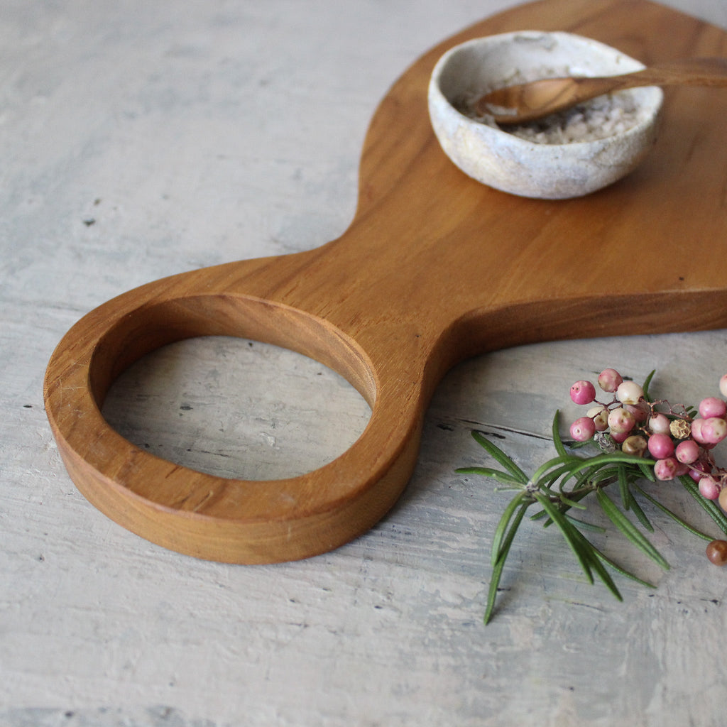 Teak Wide Handle Serving Board - Tribe Castlemaine