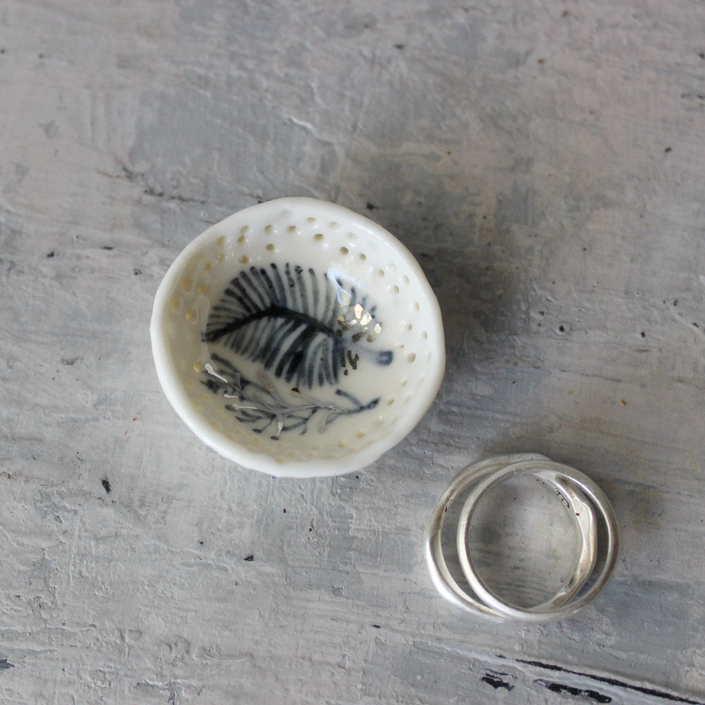 Tiny Feather Twig Trinket Dish - Tribe Castlemaine