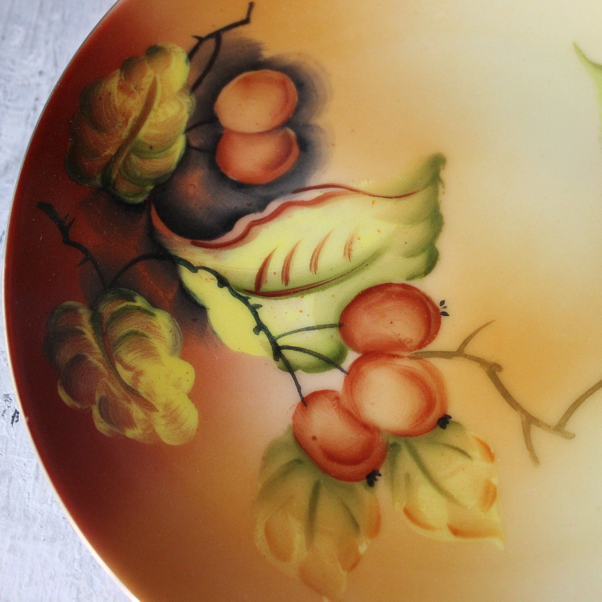 Vintage 'Autumn Berry' Tea Cup Trio - Tribe Castlemaine