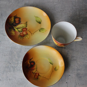 Vintage 'Autumn Berry' Tea Cup Trio - Tribe Castlemaine