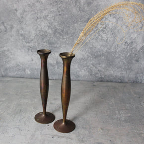 Vintage Brass Candlestick Vases - Tribe Castlemaine