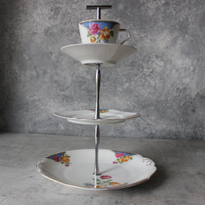 Vintage China Tiered Cake Stand - Tribe Castlemaine