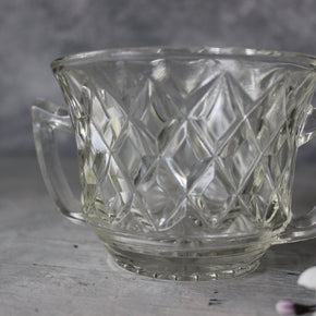 Vintage Cut Glass Sugar Bowl - Tribe Castlemaine