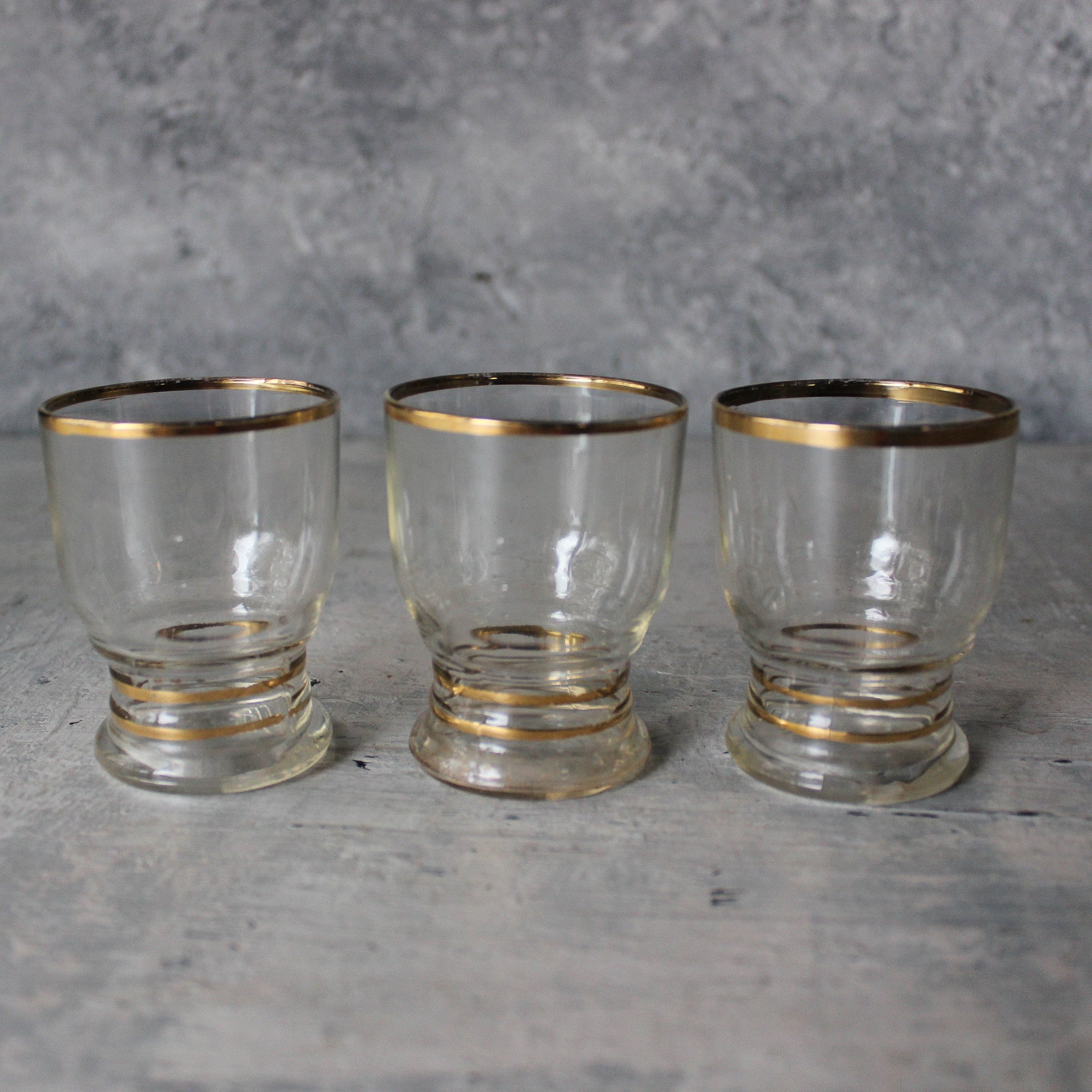 Vintage Gold Detail Tumbler Glasses - Tribe Castlemaine