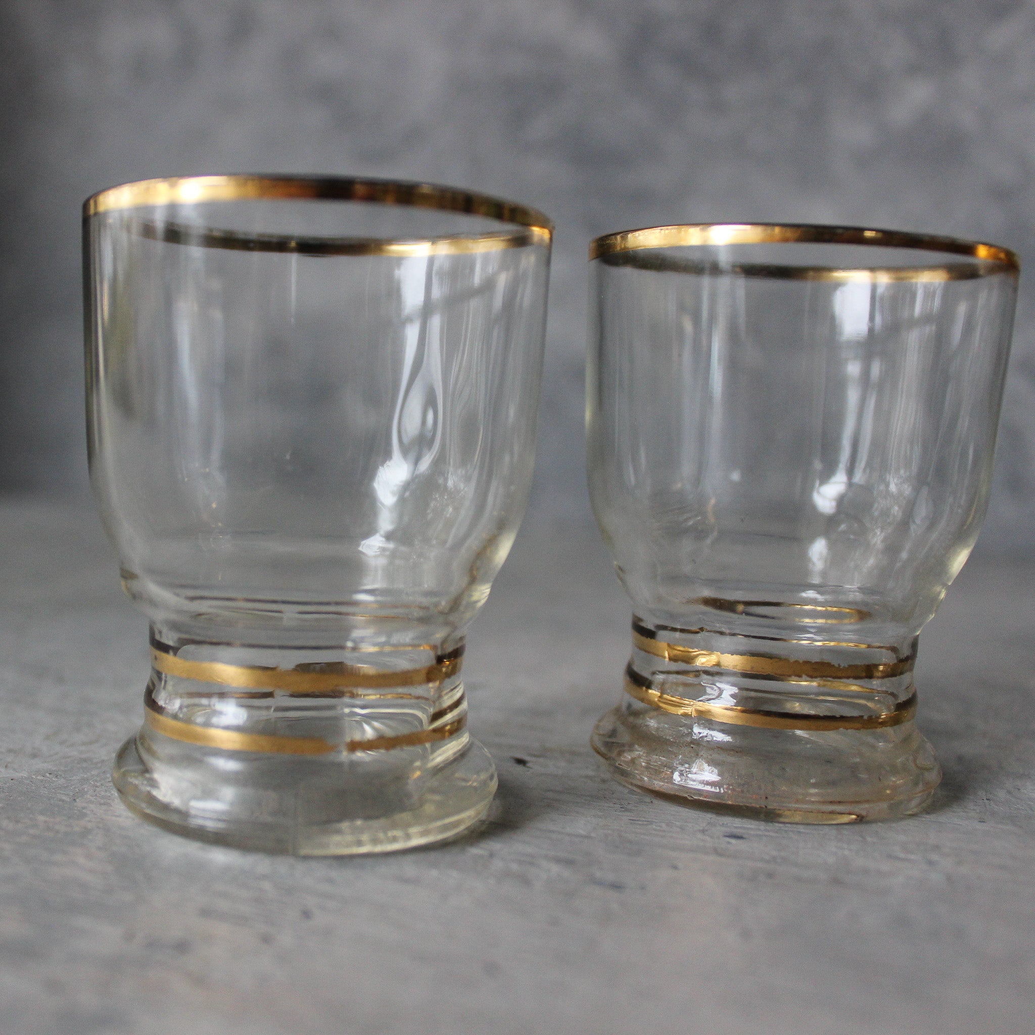 Vintage Gold Detail Tumbler Glasses - Tribe Castlemaine