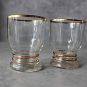 Vintage Gold Detail Tumbler Glasses - Tribe Castlemaine