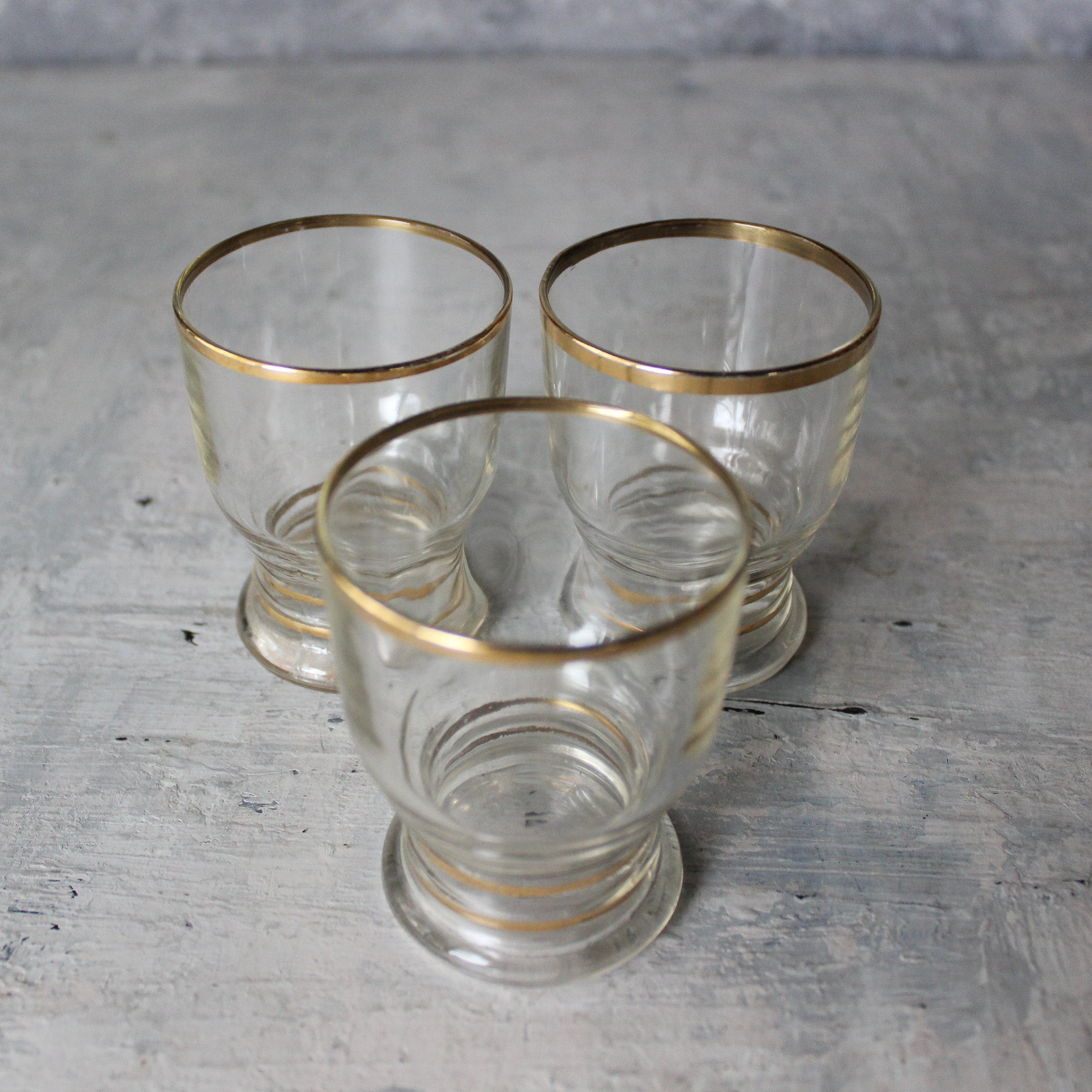 Vintage Gold Detail Tumbler Glasses - Tribe Castlemaine