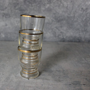 Vintage Gold Detail Tumbler Glasses - Tribe Castlemaine